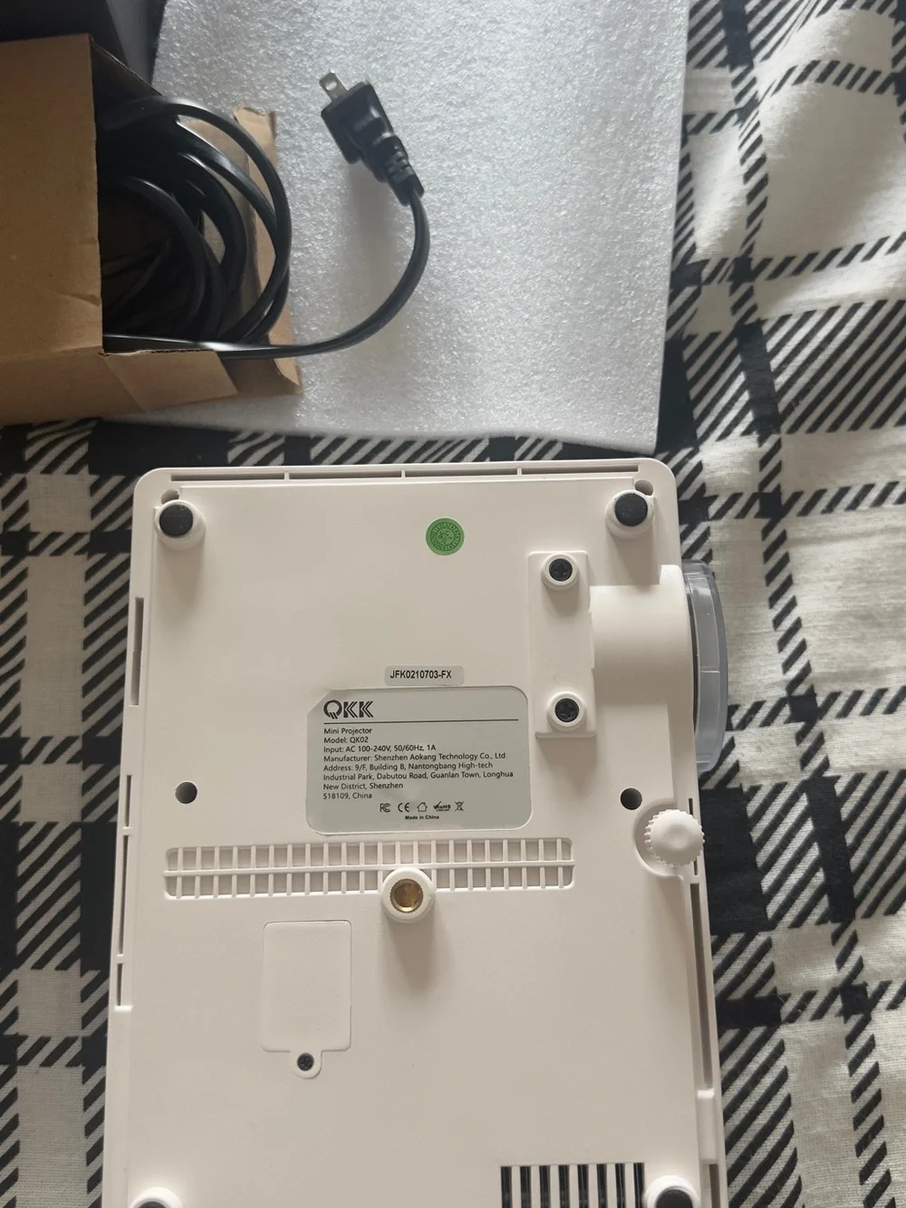 QKK Mini Projector Box in Black